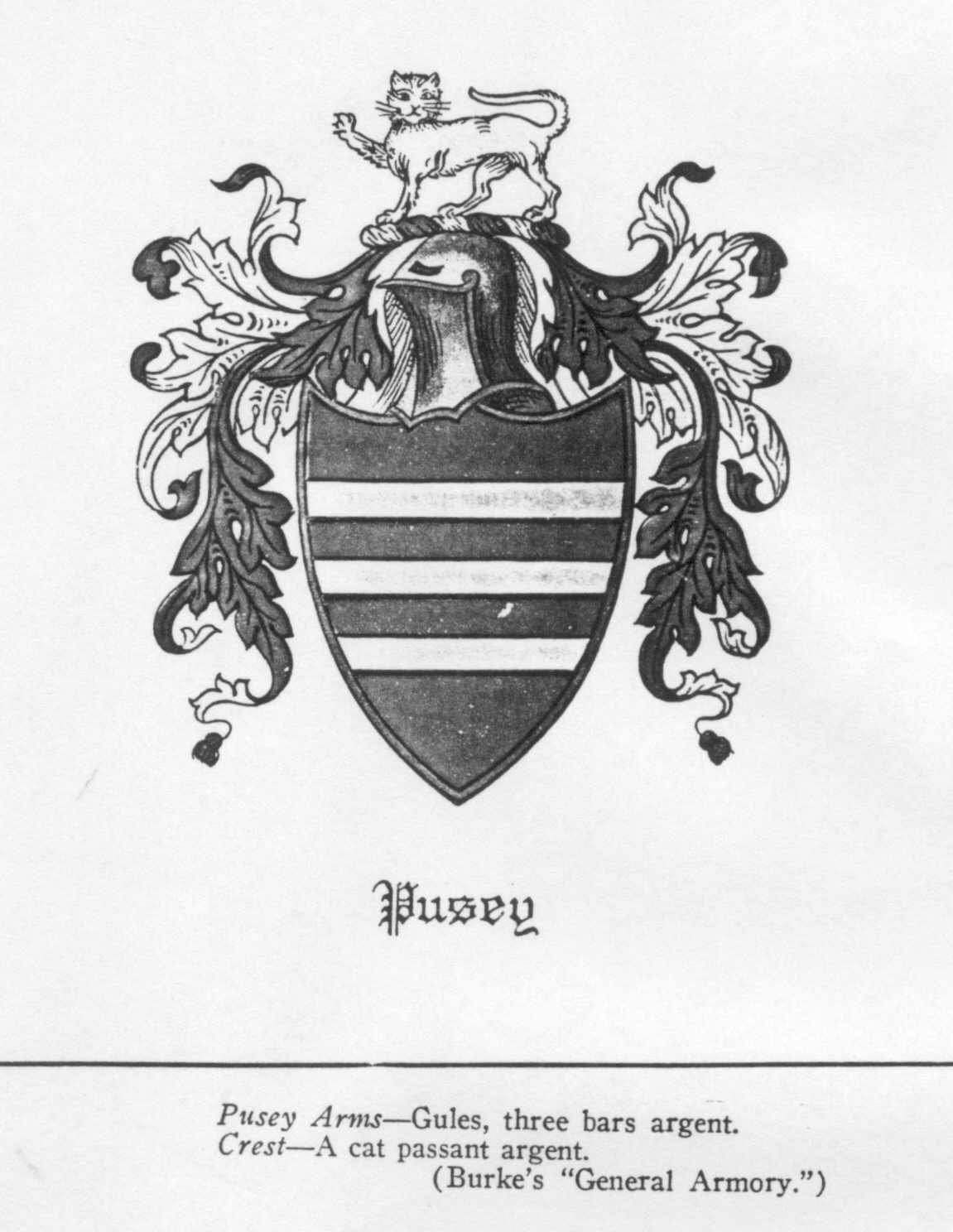 The Pusey crest