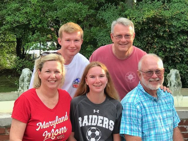 John, Paige, Thomas and Kati Morris with Ed Terry